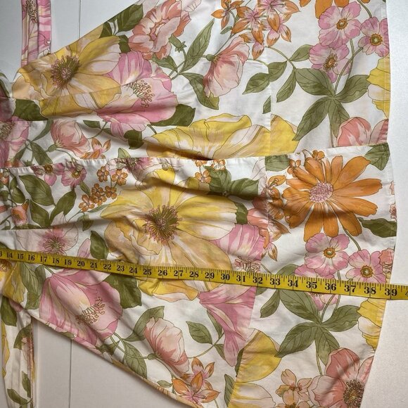 Chloe+Rene Womens Dress 100% Cotton Floral Print Tie Waist Sleeveless Boho Sz L - Picture 10 of 13